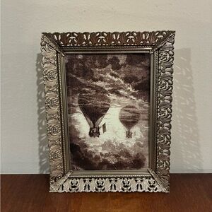 Jules Verne Hot Air Balloons 6.5x8.5 Vintage Frame Art Print Riou Illustration
